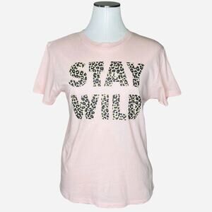 Wildfox Stay Wild Leopard Print Tee Shirt